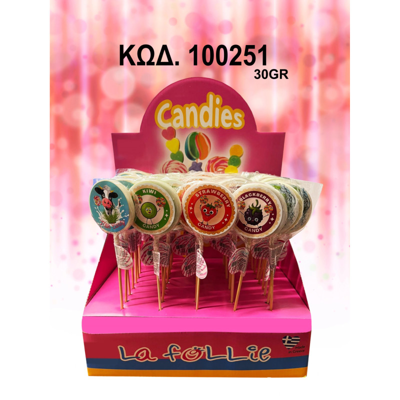 LOLLIPOP WITH DIFFERENT FLAVOURS 100251 CANDY