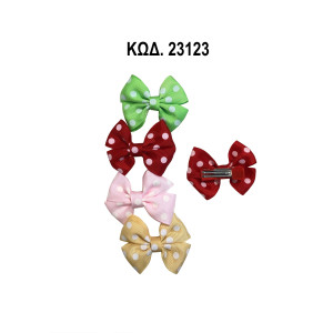 CLIP DOTTED BOW  HAIR PINS AND CLIPS