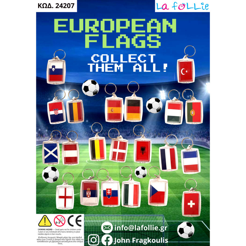 EUROPEAN FLAGS BRELOQUE 24207 CAPSULES -VENDING MACHINES - TOYS